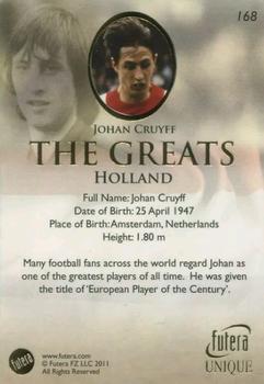 2011 Futera UNIQUE World Football #168 Johan Cruyff Back