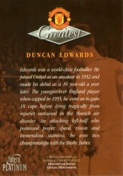 1999 Futera Platinum Manchester United Greatest #NNO Duncan Edwards Back