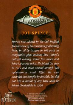 1999 Futera Platinum Manchester United Greatest #NNO Joe Spence Back