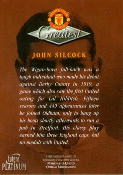 1999 Futera Platinum Manchester United Greatest #NNO John Silcock Back