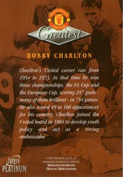 1999 Futera Platinum Manchester United Greatest #NNO Bobby Charlton Back
