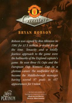 1999 Futera Platinum Manchester United Greatest #NNO Bryan Robson Back