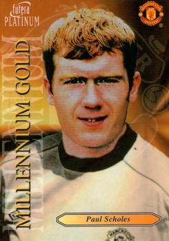 2000 Futera Platinum Millennium Gold Manchester United #NNO Paul Scholes Front