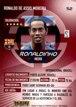 2006-07 Panini Megacracks #52 Ronaldinho Back