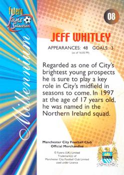 2000 Futera Fans Selection Manchester City #8 Jeff Whitley Back