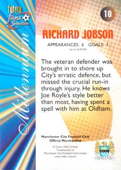 2000 Futera Fans Selection Manchester City #10 Richard Jobson Back