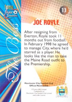 2000 Futera Fans Selection Manchester City #13 Joe Royle Back