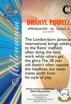 2000 Futera Fans Selection Derby County #4 Darryl Powell Back