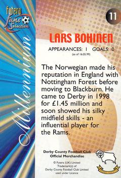 2000 Futera Fans Selection Derby County #11 Lars Bohinen Back