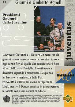 1997 Upper Deck Juventus Box Set #11 Gianni Agnelli / Umberto Agnelli Back