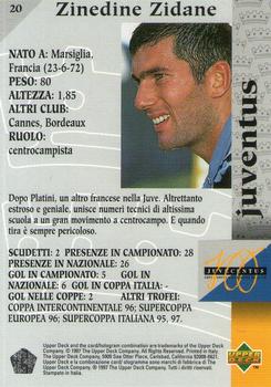 1997 Upper Deck Juventus Box Set #20 Zinedine Zidane Back
