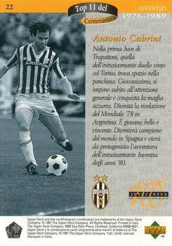 1997 Upper Deck Juventus Box Set #22 Antonio Cabrini Back