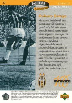 1997 Upper Deck Juventus Box Set #27 Roberto Bettega Back