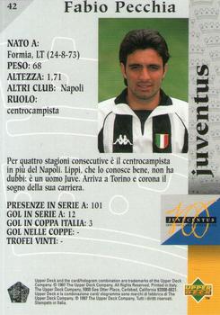 1997 Upper Deck Juventus Box Set #42 Fabio Pecchia Back
