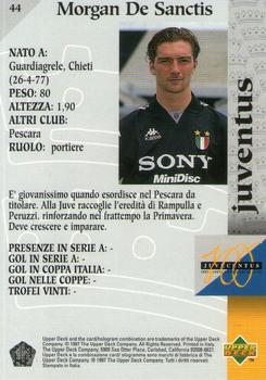 1997 Upper Deck Juventus Box Set #44 Morgan De Sanctis Back