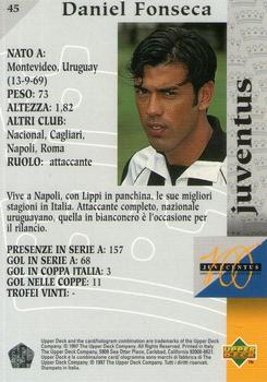 1997 Upper Deck Juventus Box Set #45 Daniel Fonseca Back