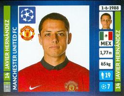 2013-14 Panini UEFA Champions League Stickers #25 Javier Hernandez Front