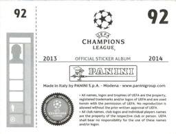 2013-14 Panini UEFA Champions League Stickers #92 Diego Lopez Back