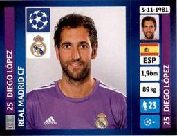 2013-14 Panini UEFA Champions League Stickers #92 Diego Lopez Front