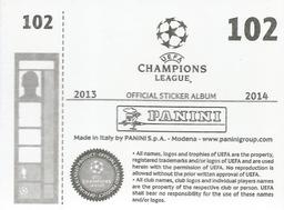 2013-14 Panini UEFA Champions League Stickers #102 Giorgio Chiellini Back