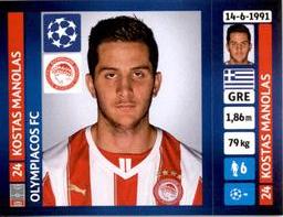 2013-14 Panini UEFA Champions League Stickers #201 Kostas Manolas Front