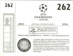 2013-14 Panini UEFA Champions League Stickers #262 Pablo Zabaleta Back
