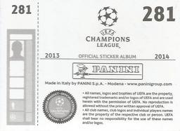 2013-14 Panini UEFA Champions League Stickers #281 Vaclav Prochazka Back