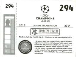 2013-14 Panini UEFA Champions League Stickers #294 Stanislav Tecl Back