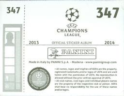 2013-14 Panini UEFA Champions League Stickers #347 Timo Hildebrand Back