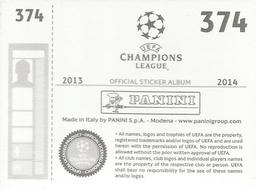 2013-14 Panini UEFA Champions League Stickers #374 Valentin Stocker Back