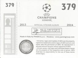 2013-14 Panini UEFA Champions League Stickers #379 Matias Delgado Back