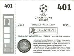 2013-14 Panini UEFA Champions League Stickers #401 Wojciech Szczesny Back