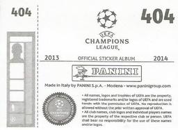 2013-14 Panini UEFA Champions League Stickers #404 Per Mertesacker Back
