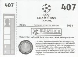 2013-14 Panini UEFA Champions League Stickers #407 Aaron Ramsey Back