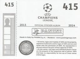 2013-14 Panini UEFA Champions League Stickers #415 Mathieu Flamini Back