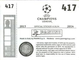 2013-14 Panini UEFA Champions League Stickers #417 Lukas Podolski Back