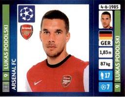 2013-14 Panini UEFA Champions League Stickers #417 Lukas Podolski Front