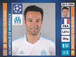 2013-14 Panini UEFA Champions League Stickers #427 Mathieu Valbuena Front