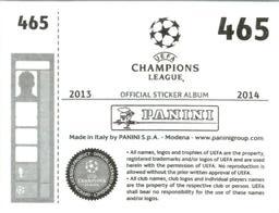 2013-14 Panini UEFA Champions League Stickers #465 Gonzalo Higuain Back