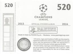 2013-14 Panini UEFA Champions League Stickers #520 Tomas Hubocan Back