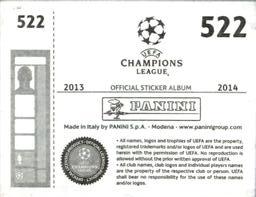 2013-14 Panini UEFA Champions League Stickers #522 Anatoliy Tymoshchuk Back