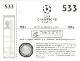 2013-14 Panini UEFA Champions League Stickers #533 James Holland Back