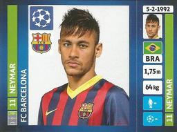 2013-14 Panini UEFA Champions League Stickers #555 Neymar Front