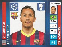 2013-14 Panini UEFA Champions League Stickers #557 Adriano Front