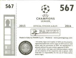 2013-14 Panini UEFA Champions League Stickers #567 Mattia De Sciglio Back