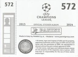 2013-14 Panini UEFA Champions League Stickers #572 Mario Balotelli Back