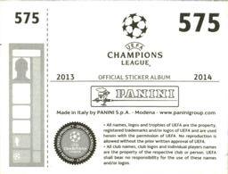 2013-14 Panini UEFA Champions League Stickers #575 Antonio Nocerino Back