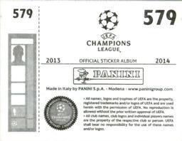 2013-14 Panini UEFA Champions League Stickers #579 Giampaolo Pazzini Back