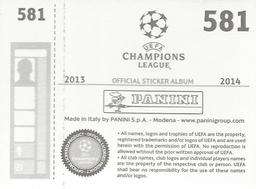 2013-14 Panini UEFA Champions League Stickers #581 Kenneth Vermeer Back