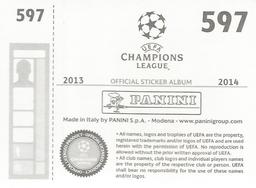 2013-14 Panini UEFA Champions League Stickers #597 Danny Hoesen Back